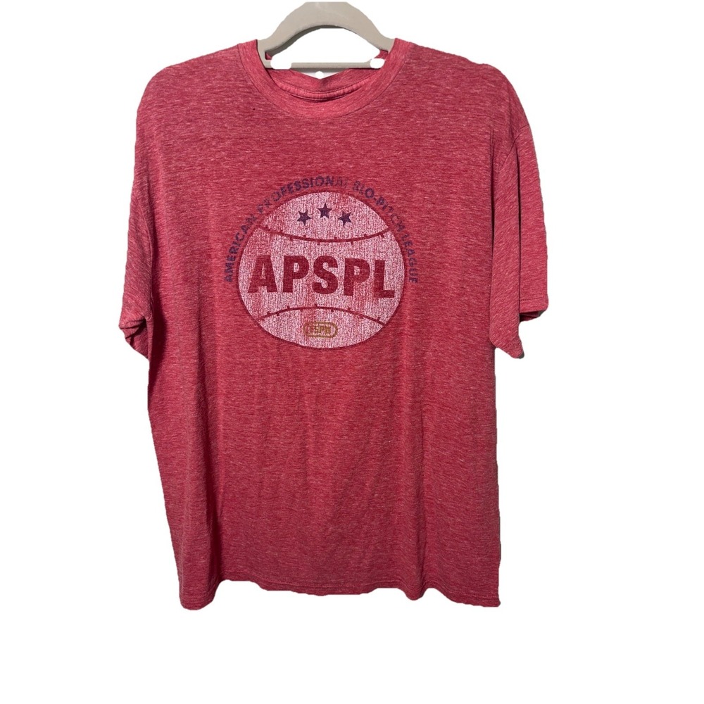 The Victory APSPL Graphic Tee Shirt Mens XL Red Made in USA Softball